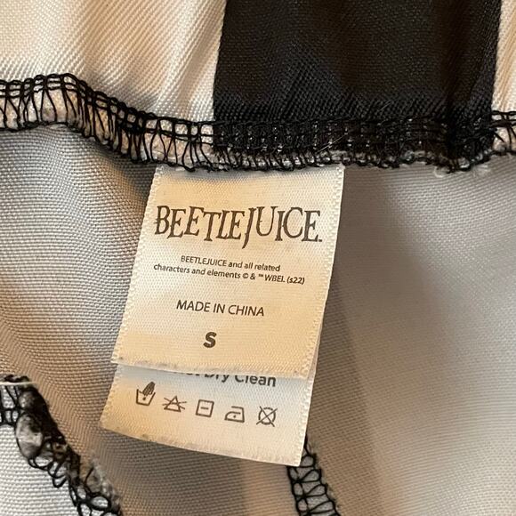 SPIRIT S Beetlejuice pant Halloween costume black white stripe high waist men - Picture 5 of 8